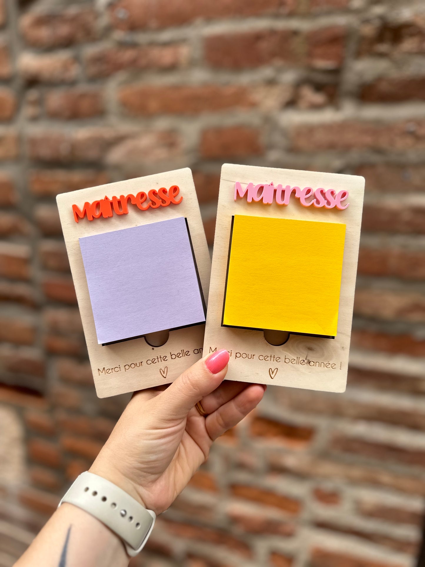 📒 Bloc post-it personnalisé – Merci pour cette belle année