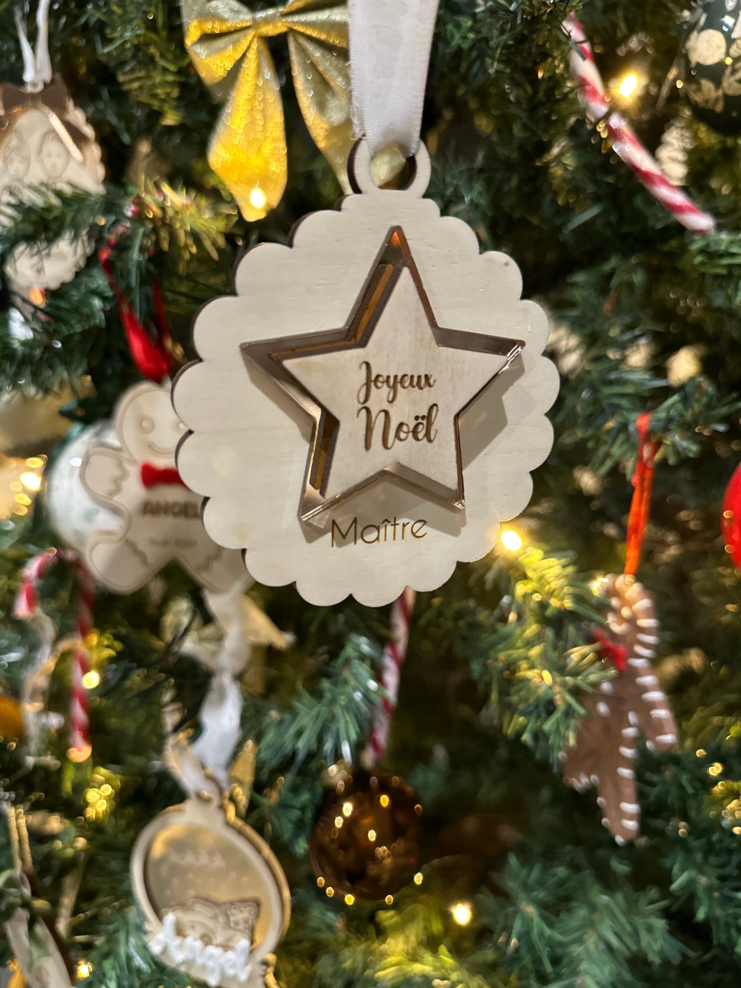 Boule étoile Joyeux Noël