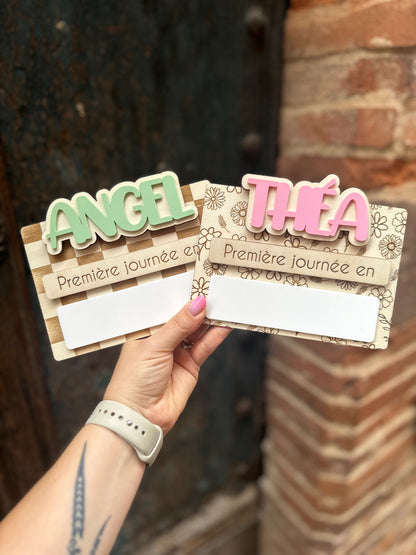 📌 Pancarte de rentrée personnalisée – Première & Dernière journée d’école