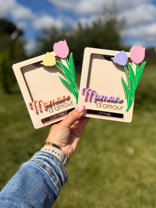 🌷 Cadre Photo Magnétique Maman– Collection Tulipe !