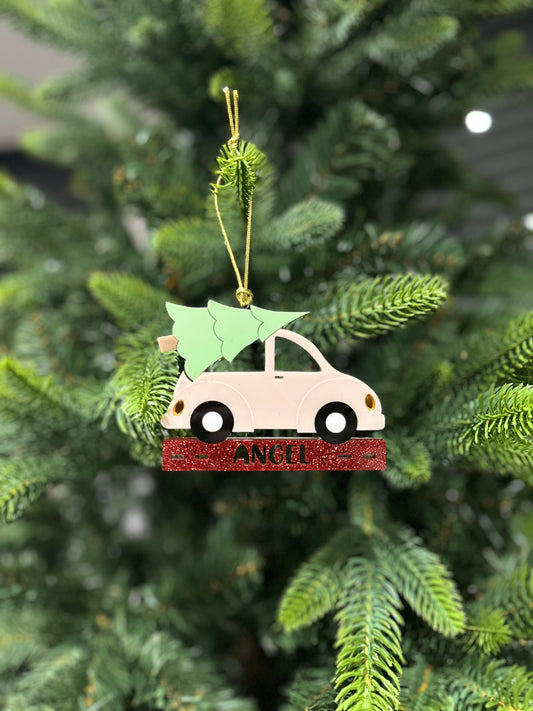 🚗✨ Suspension Voiture de Noël Personnalisée – 18€